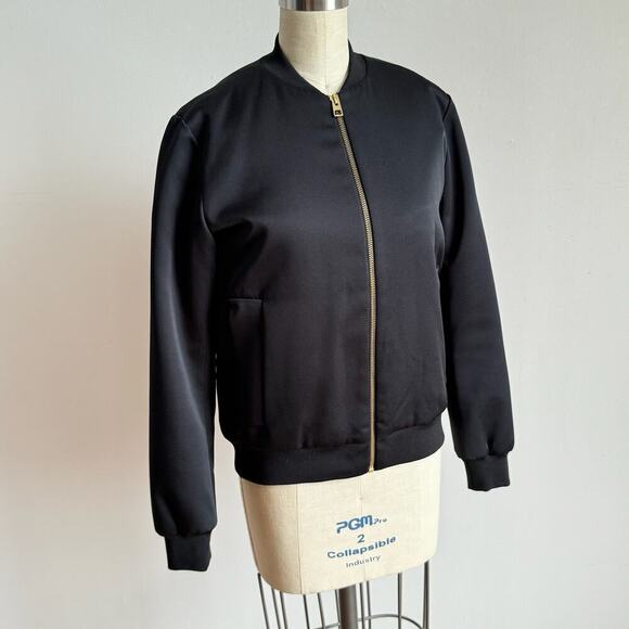 EVERLANE Classic Bomber Jacket in Black - Picture 1 of 7